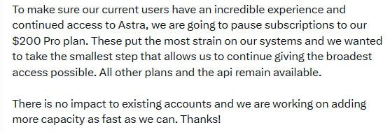 OpenAI Suspends New Pro Plan Subscriptions