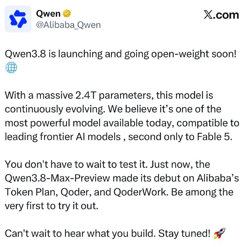Alibaba Anuncia Qwen 3.8