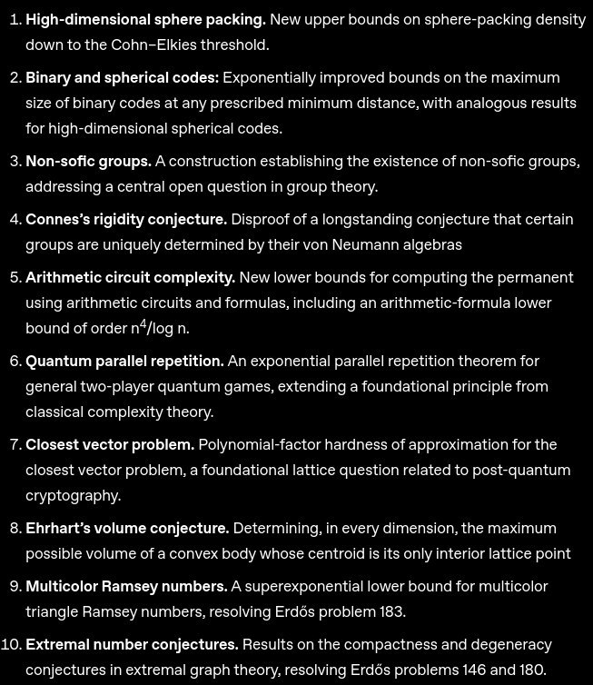 Astra Model from OpenAI Solves Ten Complex Open Mathematical Problems