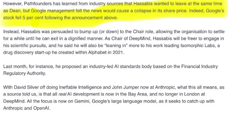Hassabis to Stay at DeepMind Due to Google Pressure