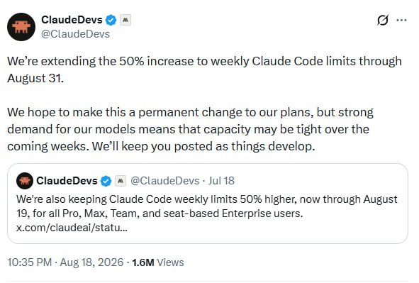Anthropic Extends Increased Limits for Claude Code