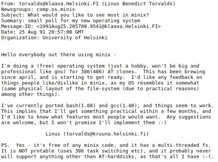 Сегодня Linux исполнилось 35 лет
