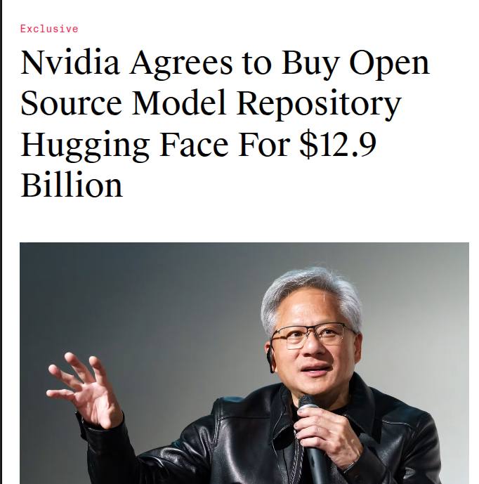 Nvidia погодилася купити Hugging Face за $12,9 млрд