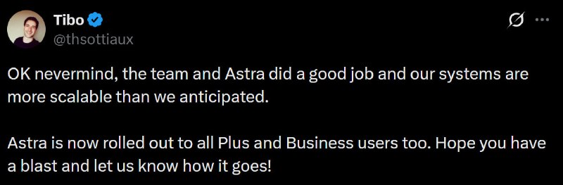 OpenAI has completed the rollout of Astra