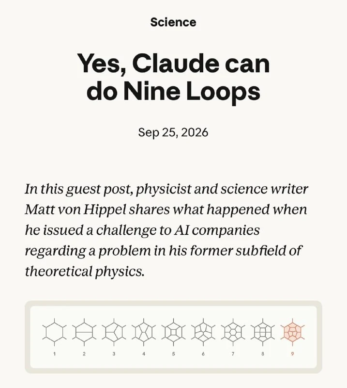 Claude computed a nine-loop amplitude in N=4 SYM