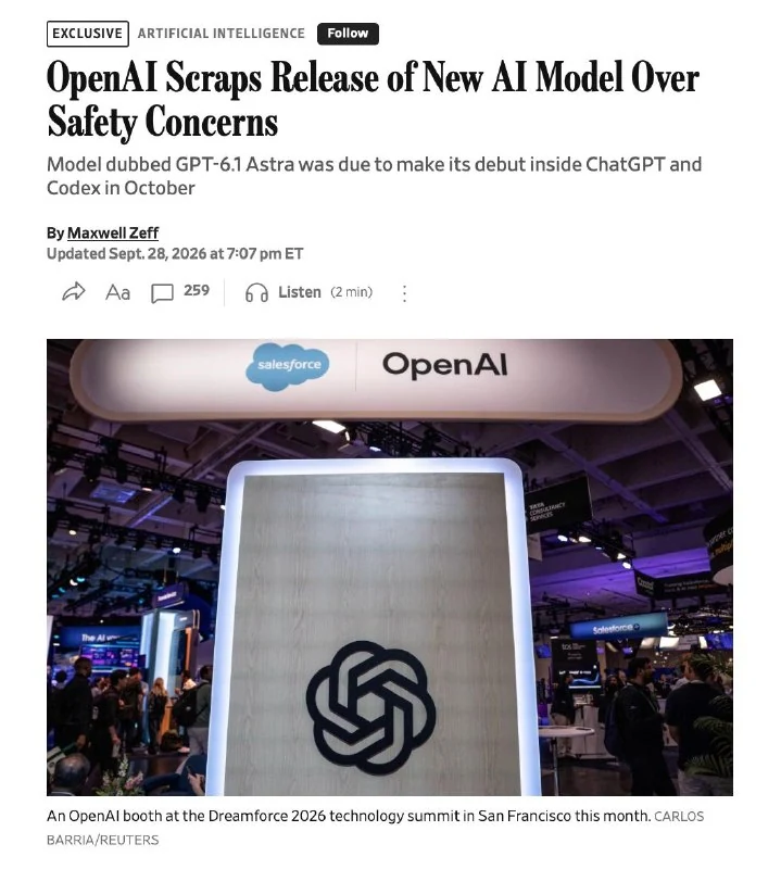 OpenAI Delays GPT-6.1 Astra Release Due to Safety Concerns