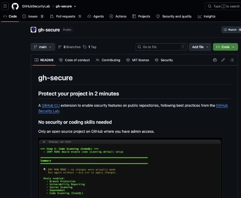 GitHub представив gh-secure: захист публічних репозиторіїв однією командою