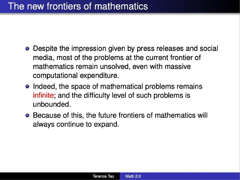 Terence Tao presenta Math 2.0: cómo la IA debe profundizar, no reemplazar, la comprensión matemática - 1