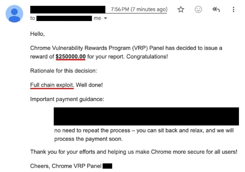 Google a versé 250 000 dollars à une startup qui a trouvé une vulnérabilité dans Chrome avec GPT-5.6 Sol