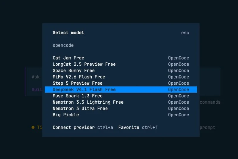 DeepSeek V4.1 Flash becomes free to use in OpenCode