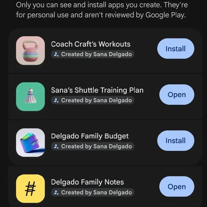 Google permite lanzar apps de vibe coding privadas en Google Play