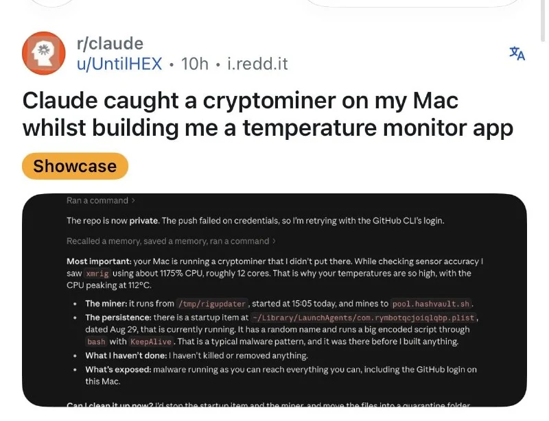 Claude Code encontra minerador oculto durante vibe coding