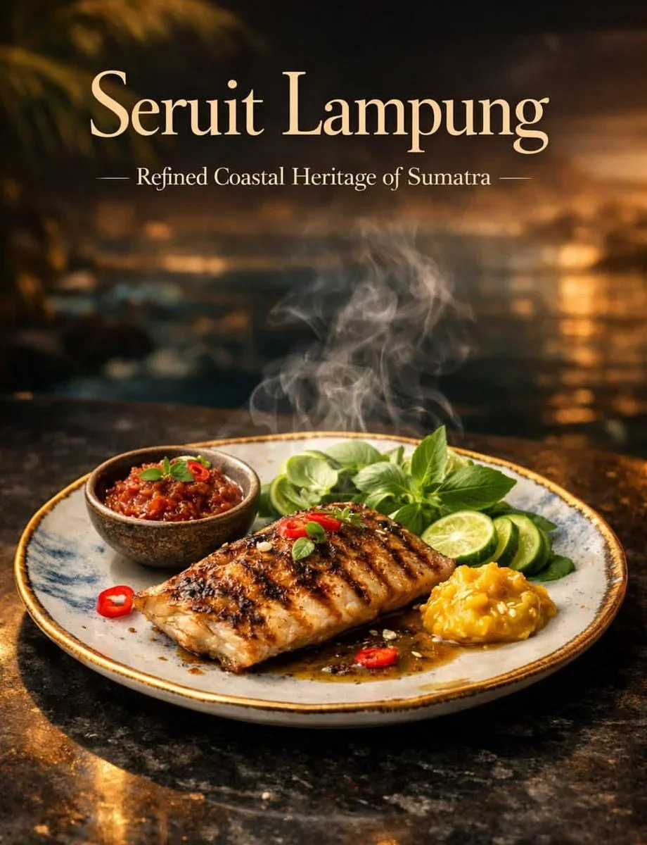 Luxury cinematic food photography of traditional Indonesian
